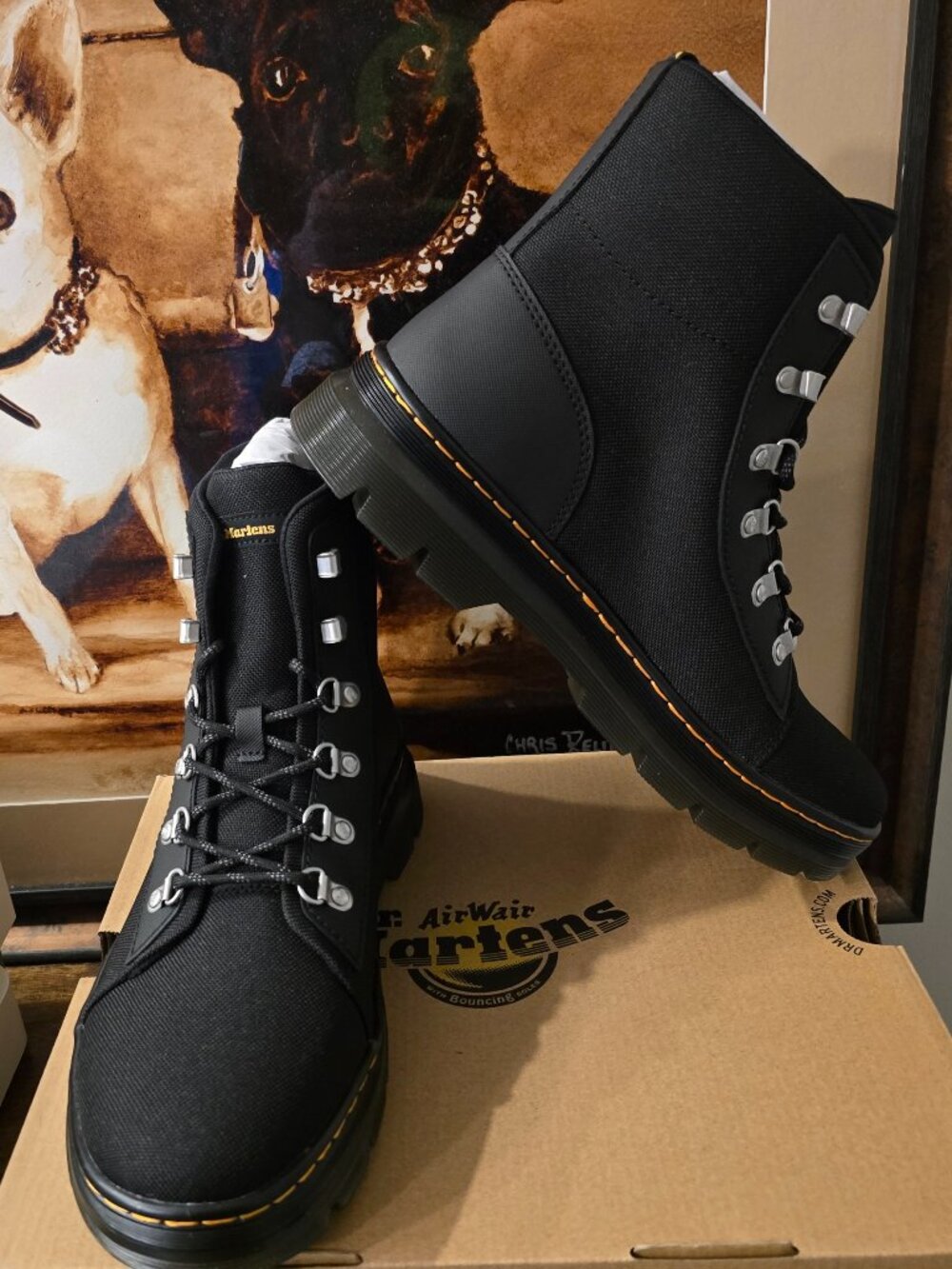 Dr. Martens COMBS EXTRA TOUGH Casual Boot Black Ajax Nylon Men's Size 10 US NEW